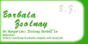 borbala zsolnay business card